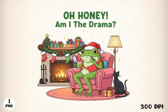 Am I the Drama? Funny Christmas PNG for T-Shirt Designs