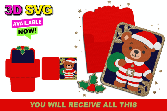 Christmas Bear Card 3D SVG: A Designer’s Review for Crafts