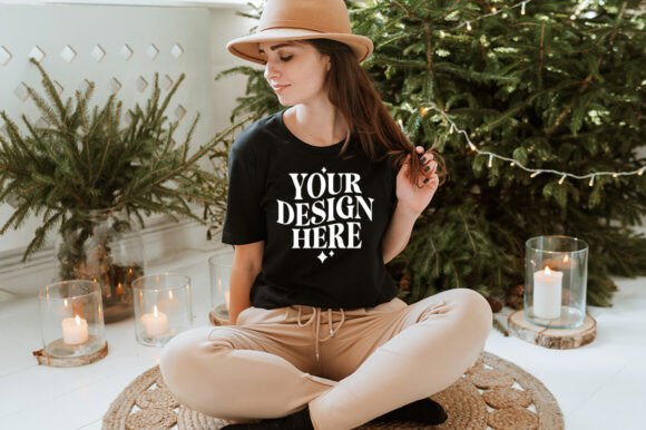 Christmas Bella Canvas 3001 Mockup 10: A Polished Product Mockup for Content Creators