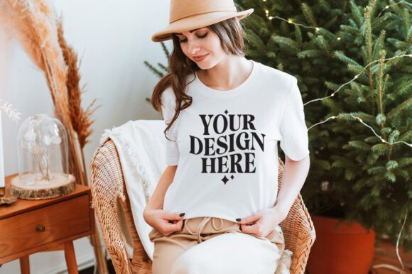Christmas Bella Canvas 3001 Mockup 33 for Product Mockups