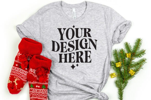 Christmas Bella Canvas 3001 Mockup Athle for Product Mockups