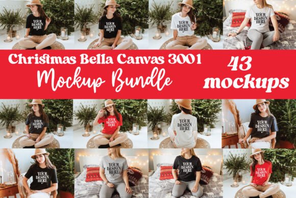 Christmas Bella Canvas 3001 Mockups: A Product Mockups Powerhouse for Seasonal Branding