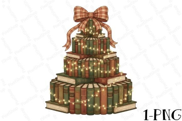 Christmas Book Tree PNG, Retro Christmas & T-Shirt Designs Review