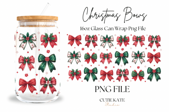 Christmas Bows Retro Glass Can Wrap PNG: A Crafts Seller’s Review