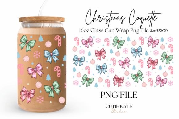 Christmas Coquette Bows Glass Can Wrap: A Designer’s Review for Crafts