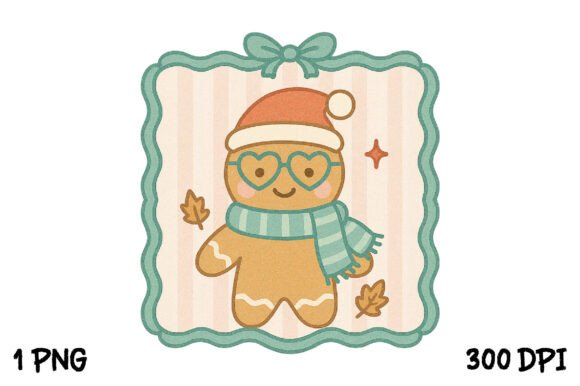 Christmas Coquette Frame Gingerbread Png: T-Shirt Designs & More