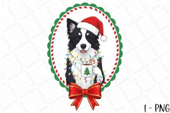 Christmas Dog Cacao Hand-Drawn Frame Png Review for T-Shirt Designs