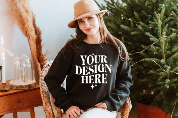 Christmas Gildan 18000 Mockup 1: A Product Mockups Essential for Festive Branding