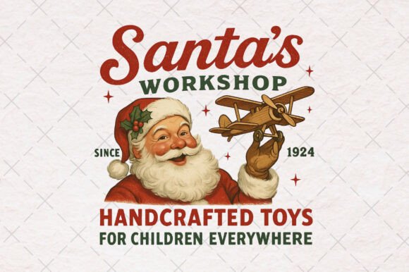 Christmas Santa Vintage Farmhouse Sign