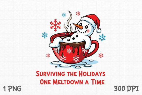 Christmas Snowman in Coffee Cup Png: A Designer’s Review for T-Shirt Designs and Branding