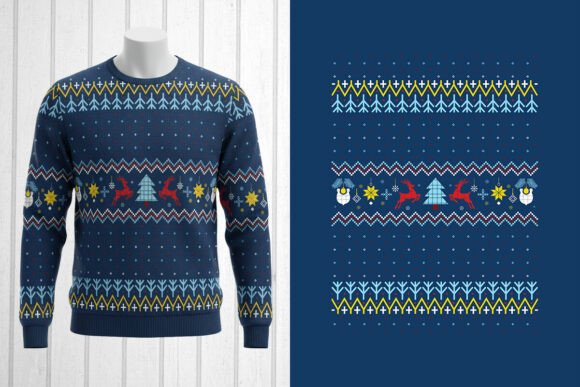 Christmas Sweater Pattern. Ugly Pattern for Brand Identity and Patterns