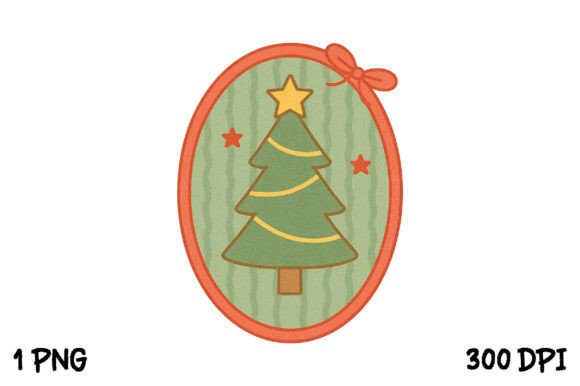Christmas Tree Coquette Frame Clipart for T-Shirt Designs