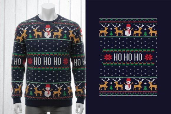 Christmas Ugly Sweater Design for T-Shirt Designs and Branding