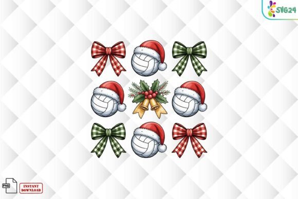 Christmas Volleyball Bow Png