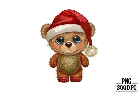 Cute Bear with Christmas Clipart 4 for Crafts and Seasonal Branding