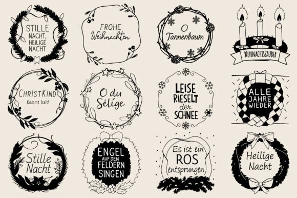 German Christmas Wreath Holy Night SVG: A Print Templates Review for Digital Sellers