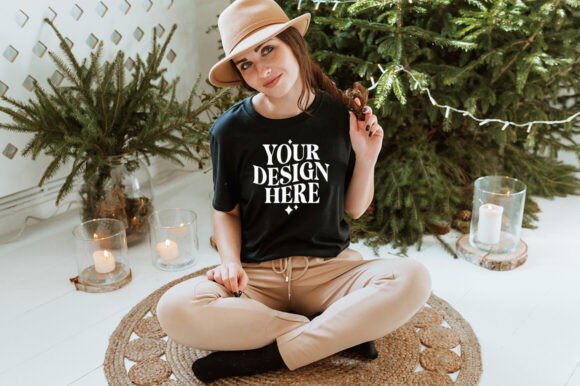 Gildan 64000 Christmas T-Shirt Mockup 3 for Product Mockups