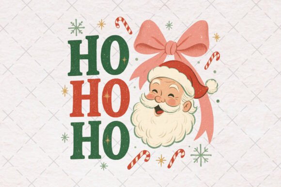 Ho Ho Ho Santa Coquette Christmas Png: T-Shirt Designs