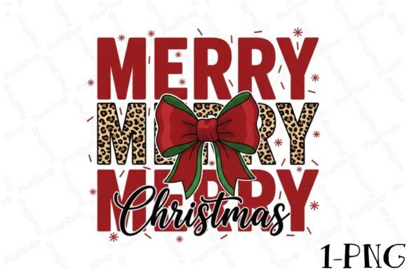 Merry Christmas Png Sublimation Design for T-Shirt Designs