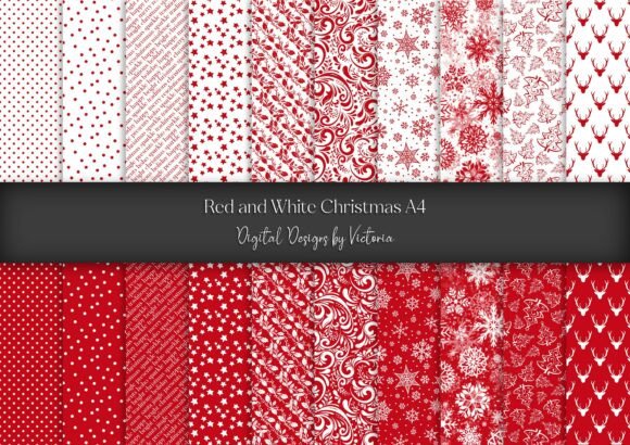 Red and White Christmas A4 Backgrounds Review